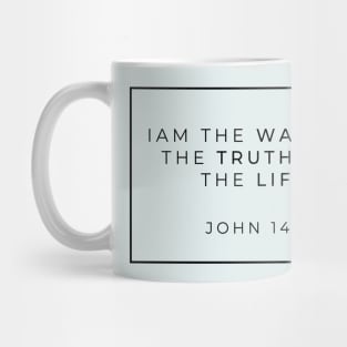 I am the way and the truth and the life - John 14:6 Christian Typography Mug